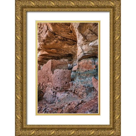 Ford, John 13x18 Gold Ornate Wood Framed with Double Matting Museum Art Print Titled - Little Westwater Ruin-Canyonlands National Park-Utah