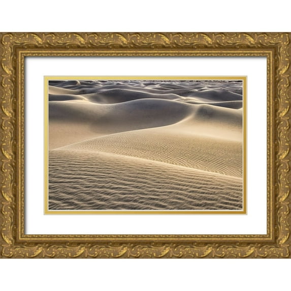 Ford, John 14x11 Gold Ornate Wood Framed with Double Matting Museum Art Print Titled - Mesquite Dunes-Death Valley National Park-California
