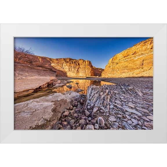 Ford, John 14x11 White Modern Wood Framed Museum Art Print Titled - Pool-Colorado River-Moab-Utah