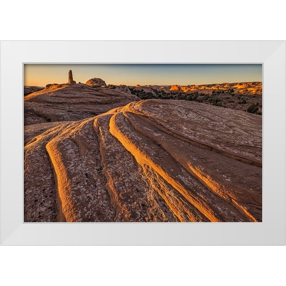 Ford, John 14x11 White Modern Wood Framed Museum Art Print Titled - Rock Abstract-Moab-Utah