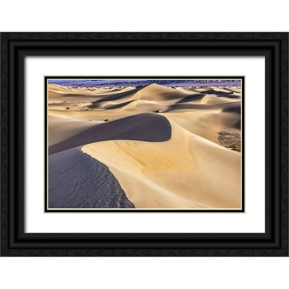 Ford, John 24x17 Black Ornate Wood Framed with Double Matting Museum Art Print Titled - Mesquite Dunes-Death Valley National Park-California