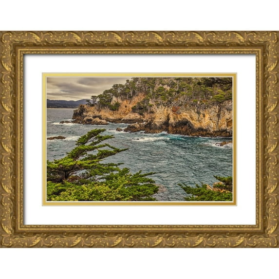 Ford, John 24x17 Gold Ornate Wood Framed with Double Matting Museum Art Print Titled - Point Lobos-Carmel-California