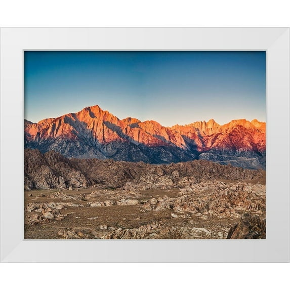 Ford, John 24x20 White Modern Wood Framed Museum Art Print Titled - Sunrise Alabama Hill-California