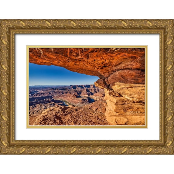 Ford, John 32x23 Gold Ornate Wood Framed with Double Matting Museum Art Print Titled - Dead Horse Point-Canyonlands National Park-Utah