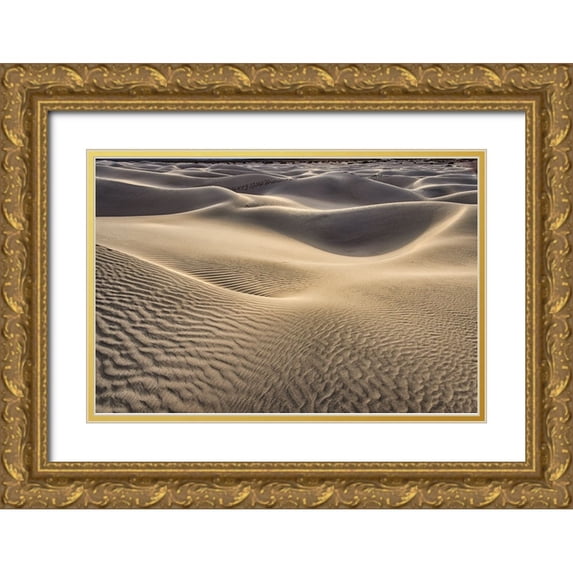 Ford, John 32x23 Gold Ornate Wood Framed with Double Matting Museum Art Print Titled - Mesquite Dunes-Death Valley National Park-California