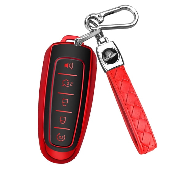 for Ford Key fob Cover,360 TPU Car Key Case Protector with Keychain Compatible with Ford C-Max Edge Escape Expedition Explorer Flex Focus Taurus Lincoln MKS MKT MKX Navigator Accessories