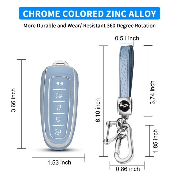 for Ford Key fob Cover,360 TPU Car Key Case Protector with Keychain Compatible with Ford C-Max Edge Escape Expedition Explorer Flex Focus Taurus Lincoln MKS MKT MKX Navigator Accessories