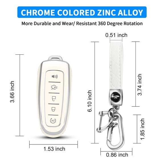 for Ford Key fob Cover,360 TPU Car Key Case Protector with Keychain Compatible with Ford C-Max Edge Escape Expedition Explorer Flex Focus Taurus Lincoln MKS MKT MKX Navigator Accessories