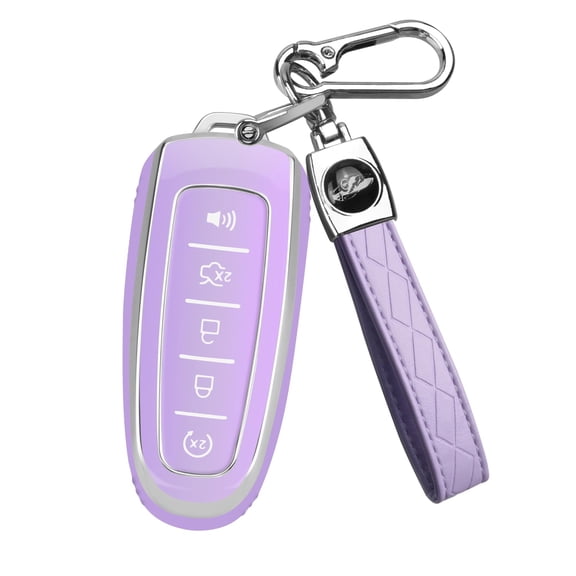 for Ford Key fob Cover,360 TPU Car Key Case Protector with Keychain Compatible with Ford C-Max Edge Escape Expedition Explorer Flex Focus Taurus Lincoln MKS MKT MKX Navigator Accessories