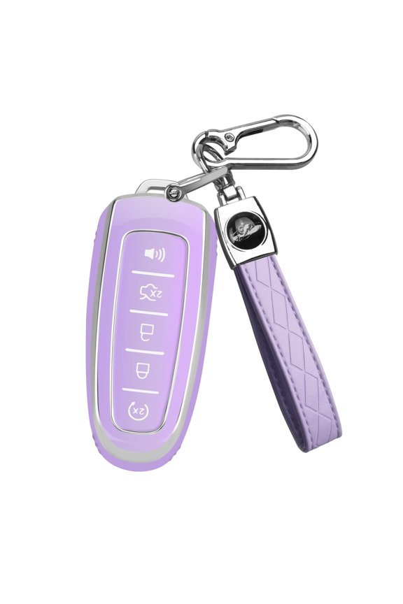 for Ford Key fob Cover,360 TPU Car Key Case Protector with Keychain Compatible with Ford C-Max Edge Escape Expedition Explorer Flex Focus Taurus Lincoln MKS MKT MKX Navigator Accessories
