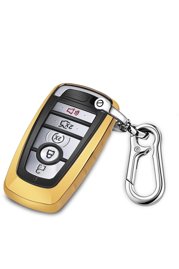 for Ford Key fob Cover,TPU Car Key Case Protector with Keychain Compatible with 2017 2018 2019 Ford Fusion F150 F250 F350 F450 F550 Edge Explorer Escape Mustang 3/4/5 buttons Smart Key