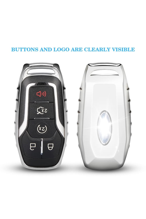for Ford Key fob Cover,TPU Car Key Case Protector with Keychain Compatible with Ford Fusion F-150 Edge Explorer Mustang Lincoln MKZ MKC 2/3/4/5 Buttons Smart Key
