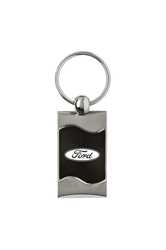 Ford Keychain & Keyring - Black Wave