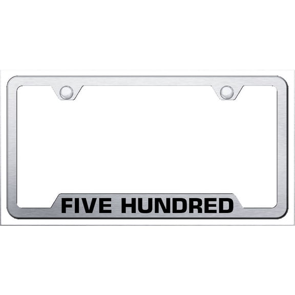 Ford Laser Etched Logo Cut-Out License Plate Frame (Brushed Chrome)