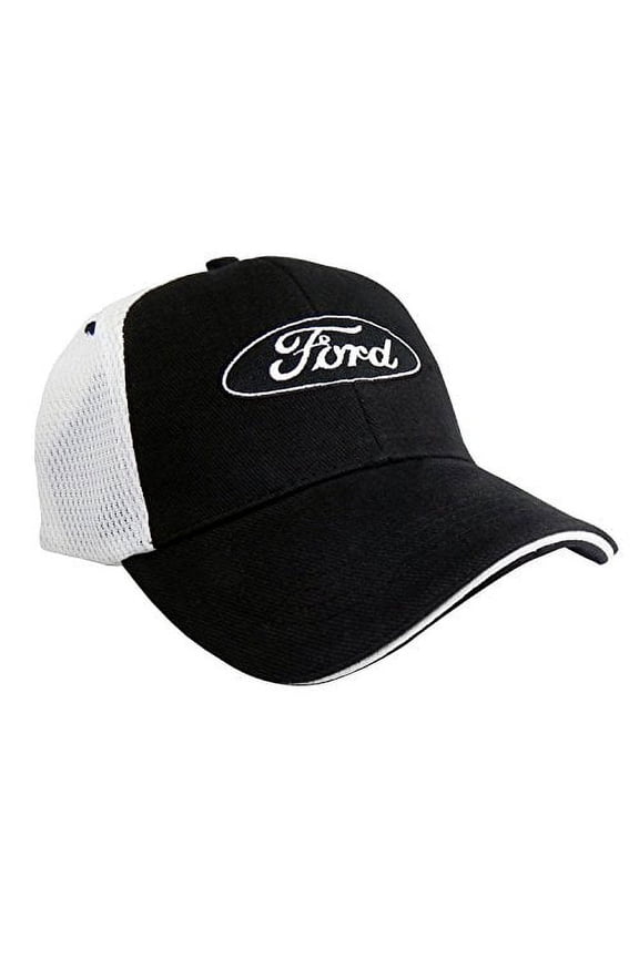 Ford Logo Black Mesh Back Baseball Cap