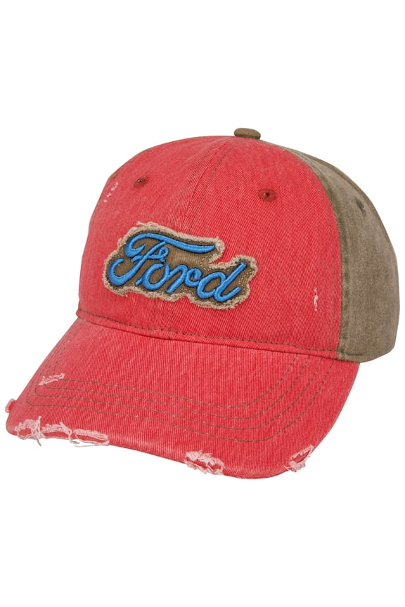 Logo Distressed Cotton Twill Hat