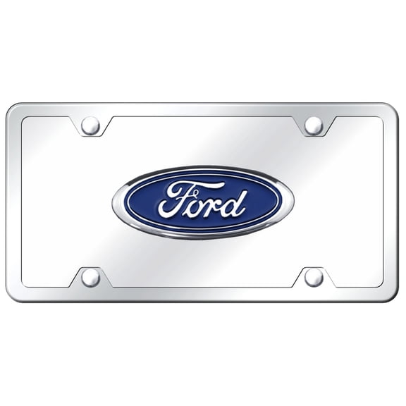 Ford Logo License Plate Kit (Chrome)