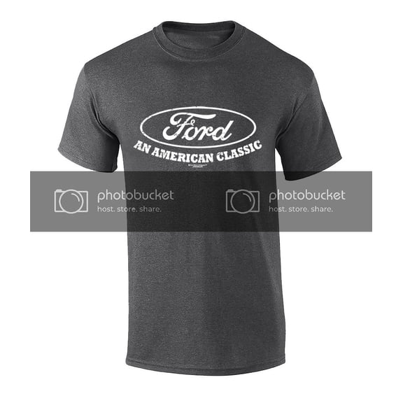 Ford Logo T-shirt American Classic Car Shirt Motor Company Car Enthusiast Tee Garage Racing Performance-Heather Grey-XXXL