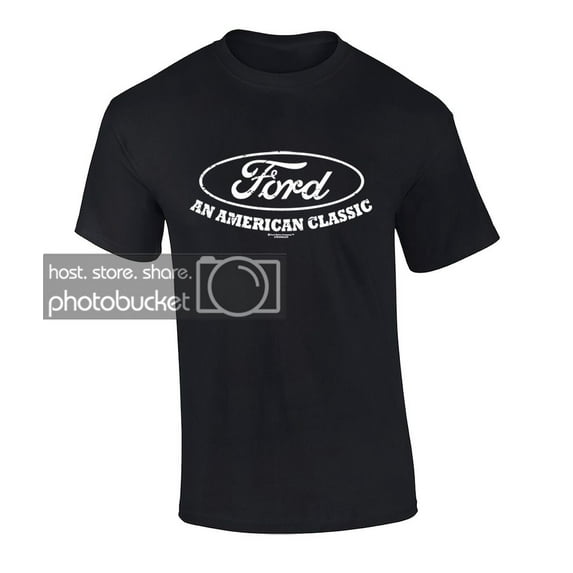 Ford Logo T-shirt American Classic Car Shirt Motor Company Car Enthusiast Tee Garage Racing Performance-Large Black