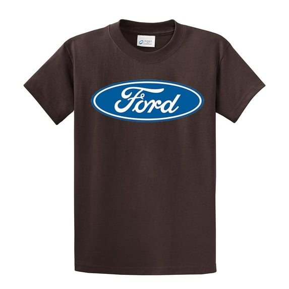 Ford Logo T-shirt Classic Ford Motor Company Youth Boys Car Racing Performance Mustang-Brown-Yl