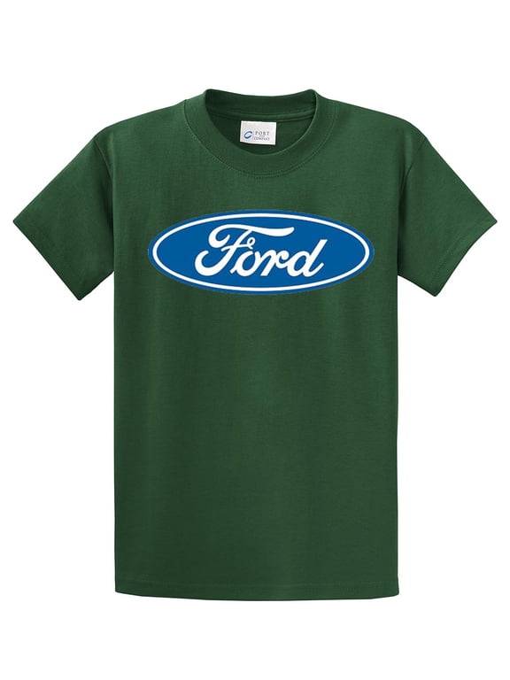 Ford Logo T-shirt Classic Ford Motor Company Youth Boys Car Racing Performance Mustang-Forest-Ym