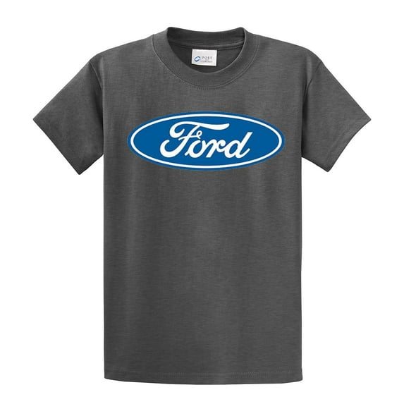 Ford Logo T-shirt Classic Ford Motor Company Youth Boys Car Racing Performance Mustang-Heather-Yl