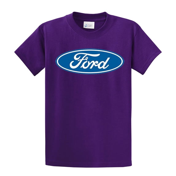 Ford Logo T-shirt Classic Ford Motor Company Youth Boys Car Racing Performance Mustang-Purple-Ym