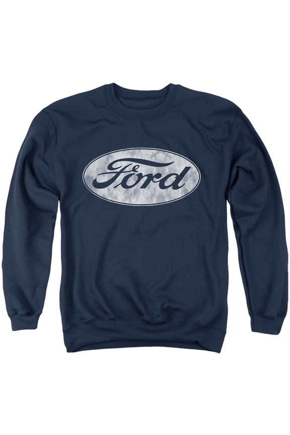 Ford Logo Unisex Adult Crewneck Sweatshirt,Navy, X-Large