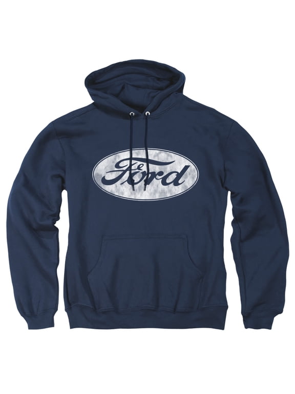 Ford Logo Unisex Adult Pull-Over Hoodie,Navy, Medium