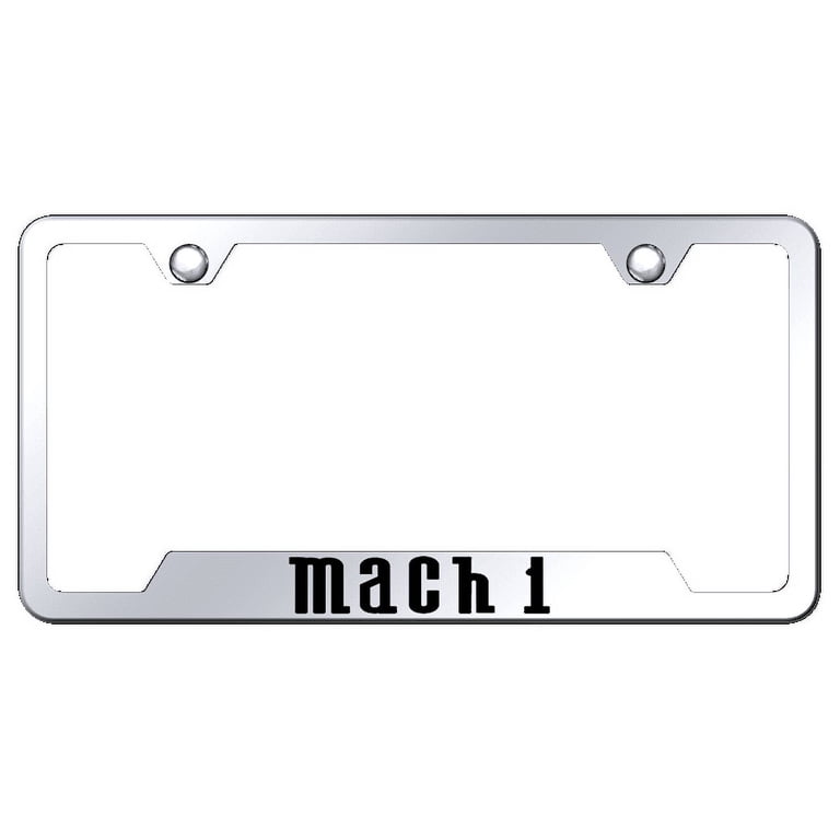 Mach-E Ford Script Laser Etched License Plate Frame; Gold (Universal...