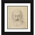 thumbnail image 1 of Ford Madox Brown 15x16 Black Ornate Wood Framed Double Matted Museum Art Print Titled - Wycliffe Reading His Translation of the Bible - Study for the Head of Wycliffe, 1 of 5