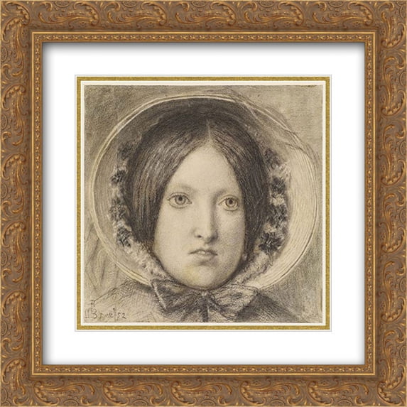 Ford Madox Brown 2x Matted 22x20 Gold Ornate Framed Art Print 'Emma Hill'