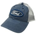 thumbnail image 1 of Ford Men's Officially Licensed Embroidered Blue Vintage Wash Trucker Hat Cap, 1 of 4