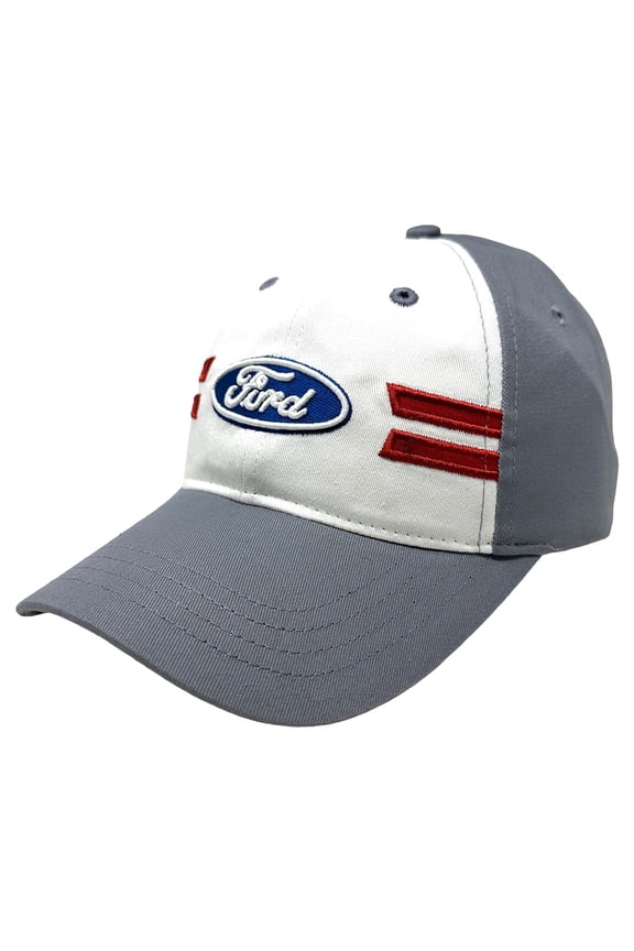 Men's Officially Licensed Retro Embroidered Logo Adjustable Hat Cap in Grey