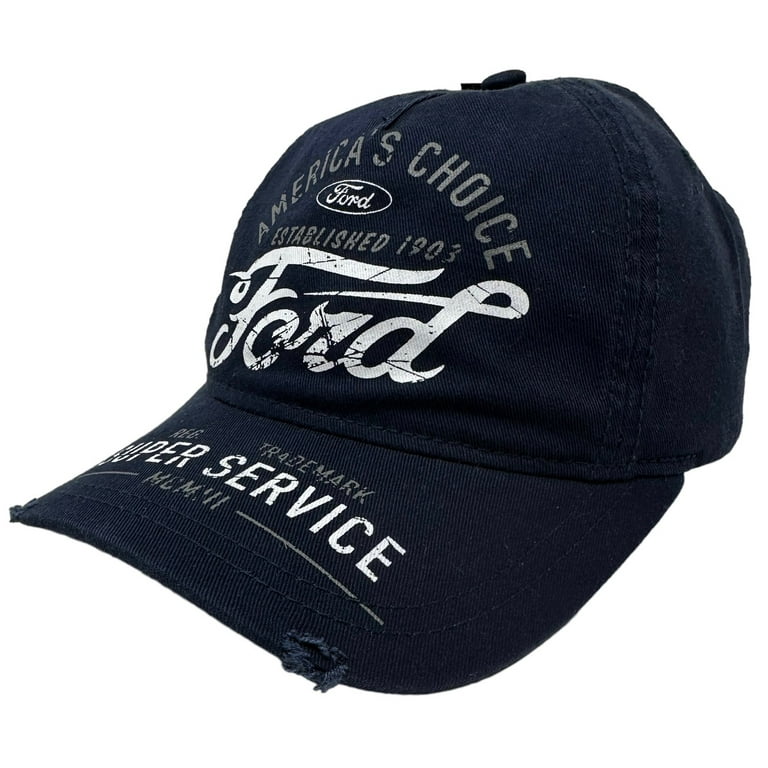 Ford Men's Officially Licensed Vintage Distressed Snapback Hat Cap