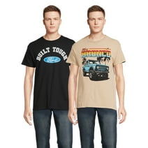 Ford Men’s and Big Men’s Graphic Short Sleeve T-Shirt, 2-Pack, Sizes S-3XL
