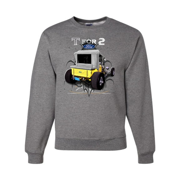 Ford Model T 1900 Vintage | Mens Cars and Trucks Crewneck Graphic Sweatshirt, Heather Grey, Large
