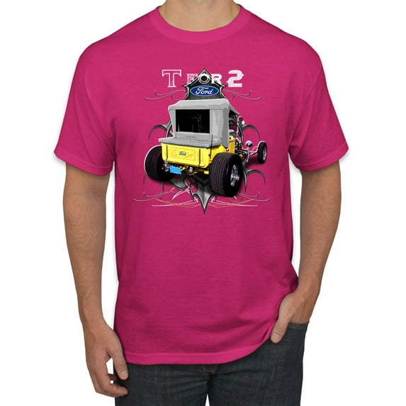 Ford Model T 1900 Vintage | Mens Cars and Trucks Graphic T-Shirt, Fuschia, 4XL