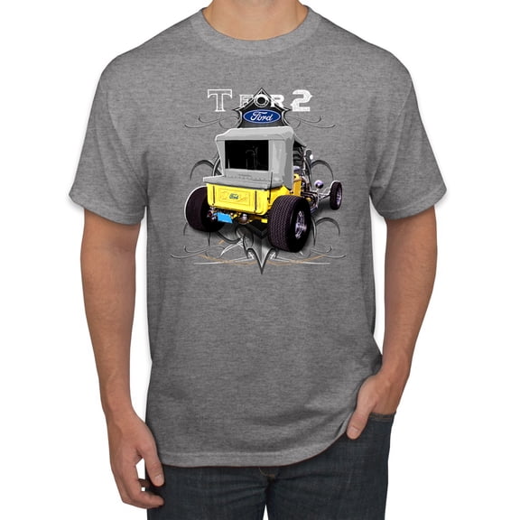 Ford Model T 1900 Vintage | Mens Cars and Trucks Graphic T-Shirt, Heather Grey, 3XL