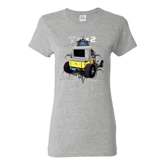 Ford Model T 1900 Vintage | Womens Cars and Trucks Graphic T-Shirt, Heather Grey, Large