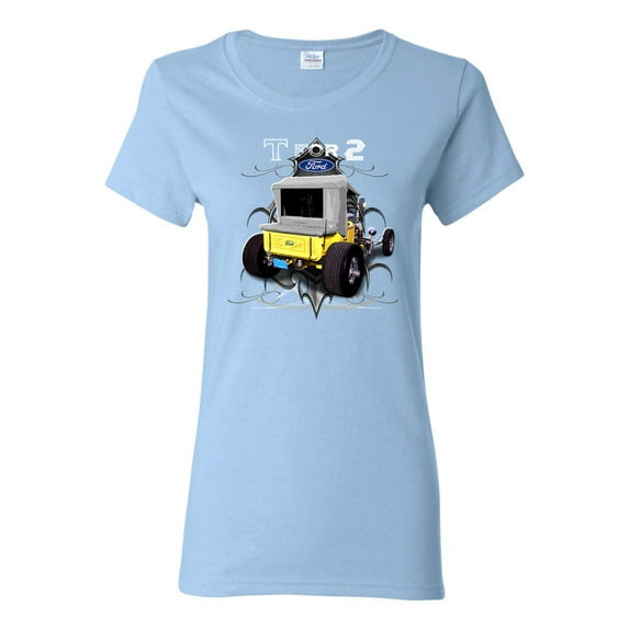 Ford Model T 1900 Vintage | Womens Cars and Trucks Graphic T-Shirt, Light Blue, X-Large