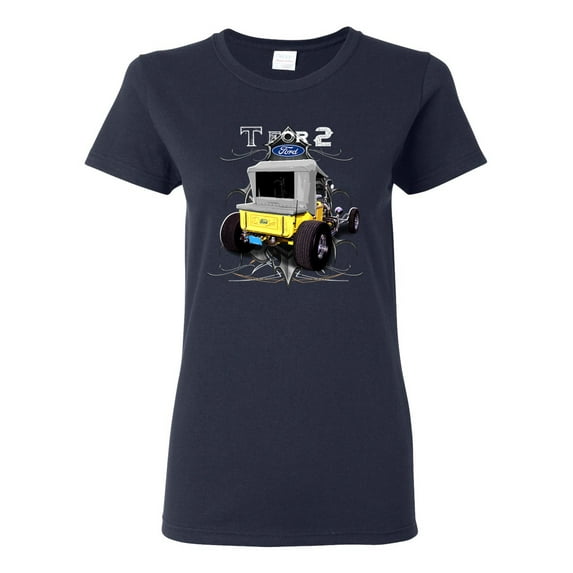 Ford Model T 1900 Vintage | Womens Cars and Trucks Graphic T-Shirt, Navy, Large