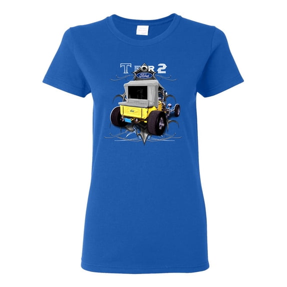 Ford Model T 1900 Vintage | Womens Cars and Trucks Graphic T-Shirt, Royal, Small