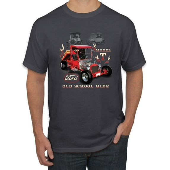 Ford Model T Roadster 1923 Old School Ride Classic Vintage | Mens Cars and Trucks Graphic T-Shirt, Charcoal, Small