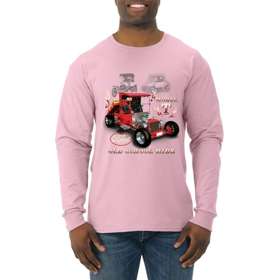 Ford Model T Roadster 1923 Old School Ride Classic Vintage | Mens Cars and Trucks Long Sleeve T-Shirt, Light Pink, Medium