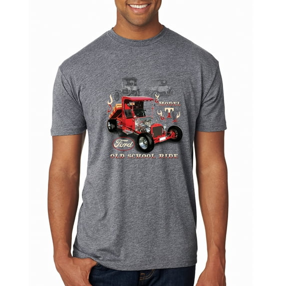 Ford Model T Roadster 1923 Old School Ride Classic Vintage | Mens Cars and Trucks Premium Tri Blend T-Shirt, Premium Heather, Large