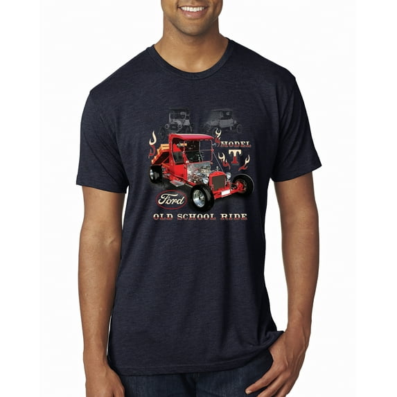 Ford Model T Roadster 1923 Old School Ride Classic Vintage | Mens Cars and Trucks Premium Tri Blend T-Shirt, Vintage Navy, X-Large