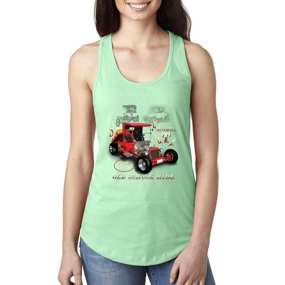 Ford Model T Roadster 1923 Old School Ride Classic Vintage | Womens Cars and Trucks Jersey Racerback Tank Top, Mint, Small