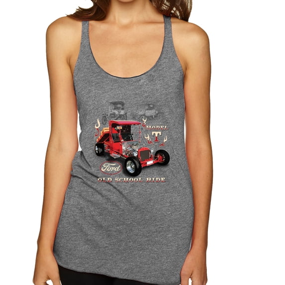 Ford Model T Roadster 1923 Old School Ride Classic Vintage | Womens Cars and Trucks Premium Tri-Blend Racerback Tank Top, Premium Heather, Medium
