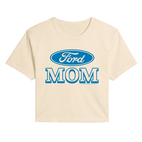 Ford - Mom - Juniors Cropped Graphic T-Shirt